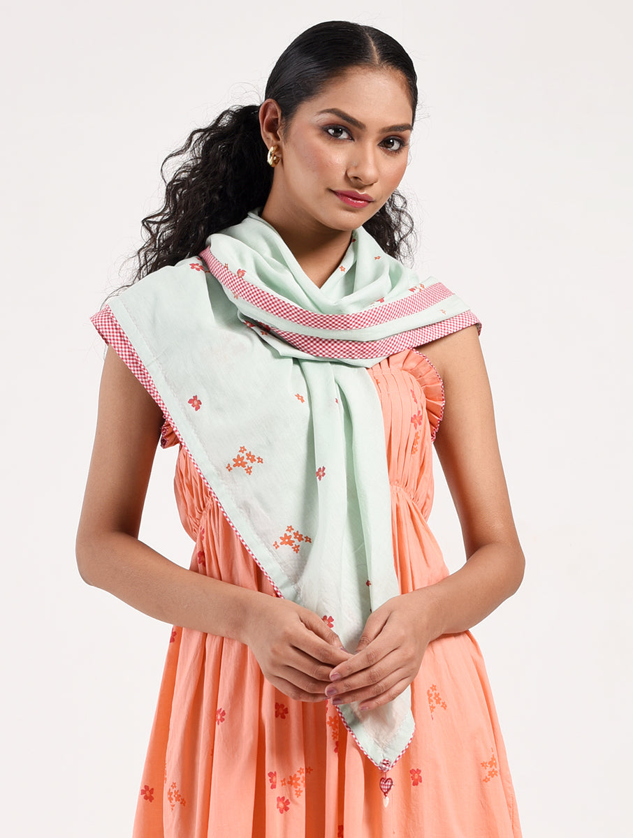 Within Aqua Printed Scarf