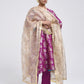Kanchan Purple Kurta, Pant and Dupatta Set