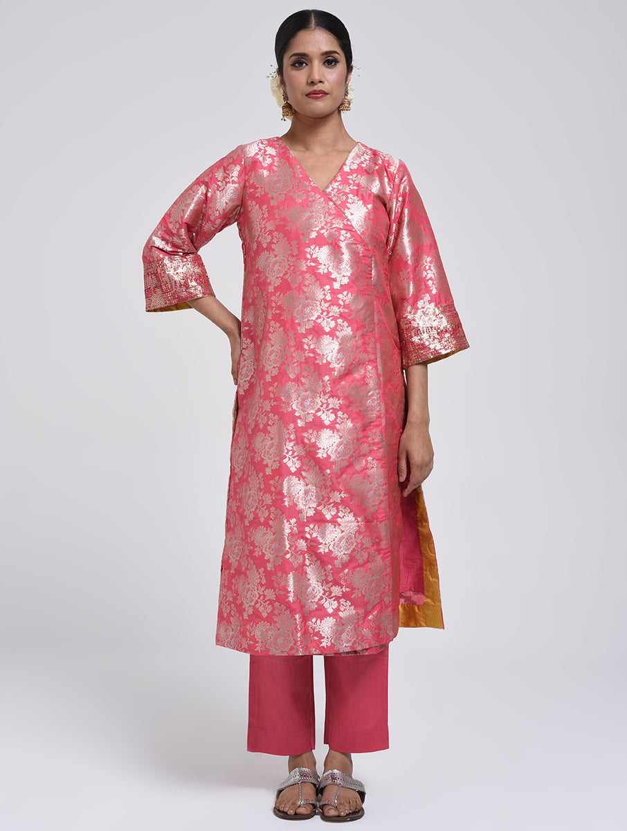 Kanchan Pink Kurta, Pant and Dupatta Set