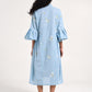 Within Blue Shirt Collar Dress