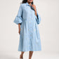 Within Blue Shirt Collar Dress