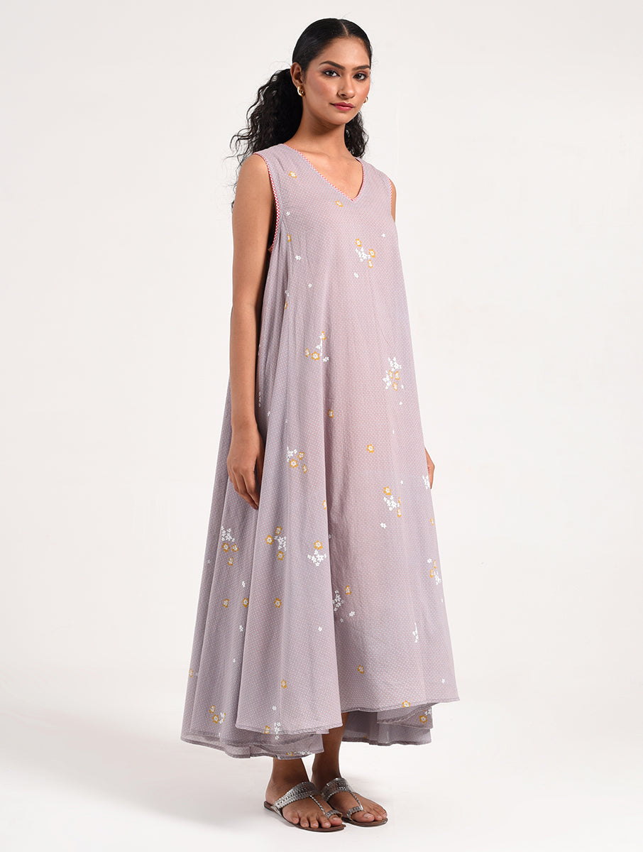 Within Grey V Neck Dress
