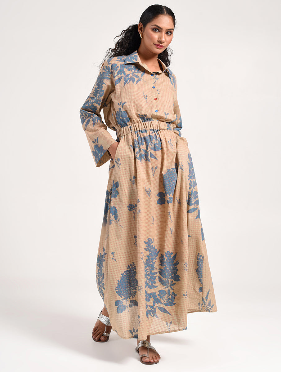 Within Beige Collar Dress