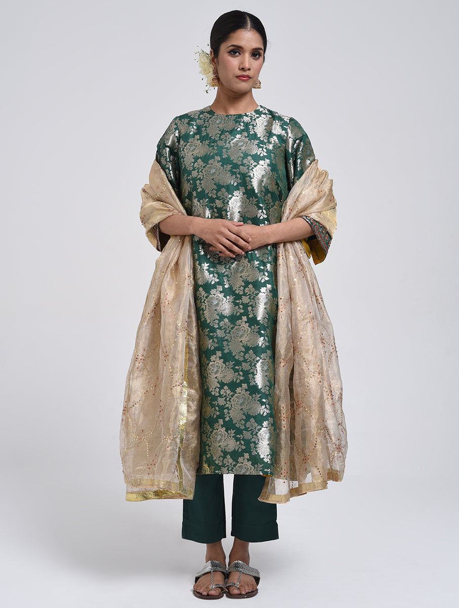 Kanchan Green Kurta, Pant and Dupatta Set