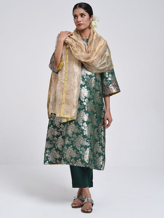 Kanchan Green Kurta, Pant and Dupatta Set