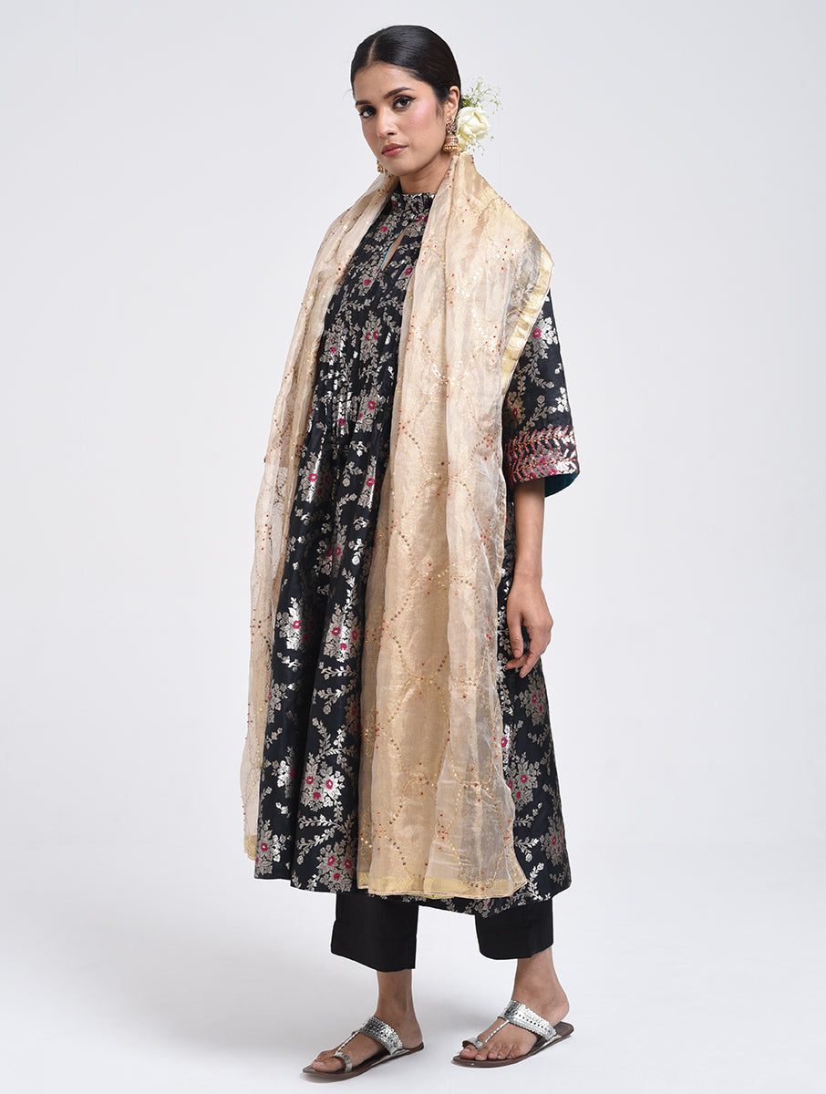 Kanchan Black Kurta, Pant and Dupatta Set