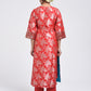 Kanchan Red Kurta, Pant and Dupatta Set