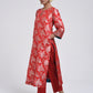 Kanchan Red Kurta, Pant and Dupatta Set
