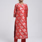 Kanchan Red Kurta, Pant and Dupatta Set