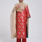 Kanchan Red Kurta, Pant and Dupatta Set