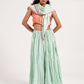 Within Elasticated Ruffle Top Skirt Scarf Set