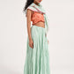 Within Elasticated Ruffle Top Skirt Scarf Set