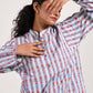 Within Light Blue Collar Top Pajama Set