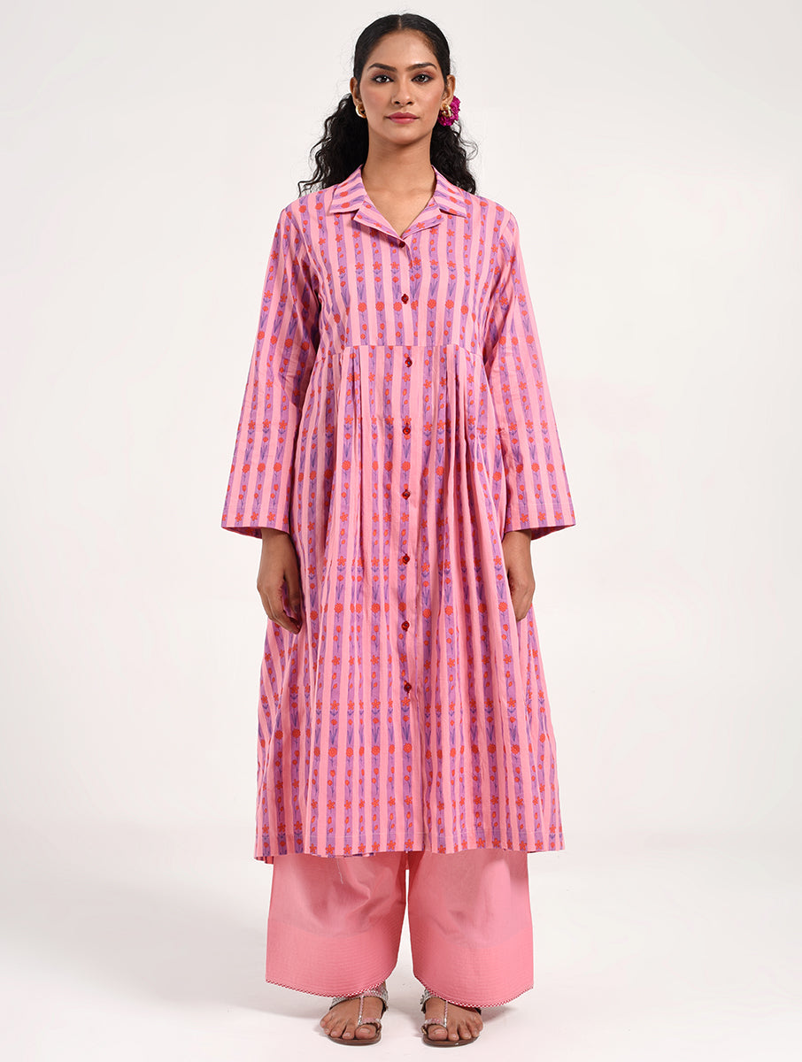 Within Pink Yok Kurta/Dress Pajama Set