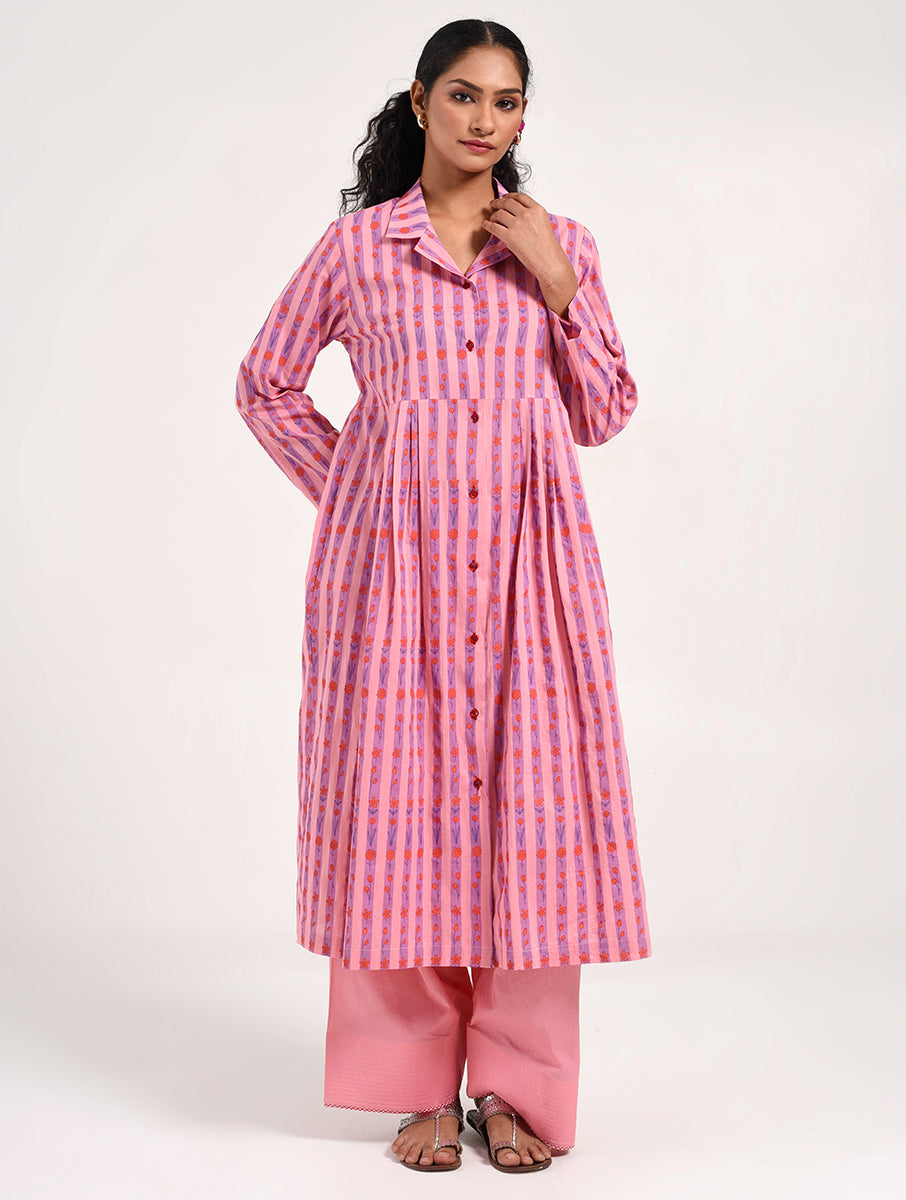 Within Pink Yok Kurta/Dress Pajama Set
