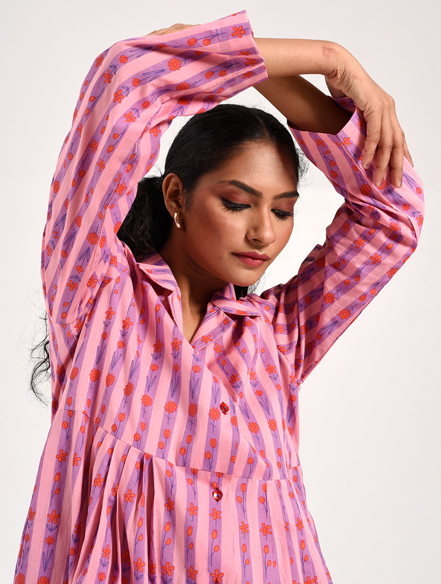 Within Pink Yok Kurta/Dress Pajama Set