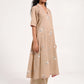 Within Beige V Neck  Kurta/Dress Pajama Set