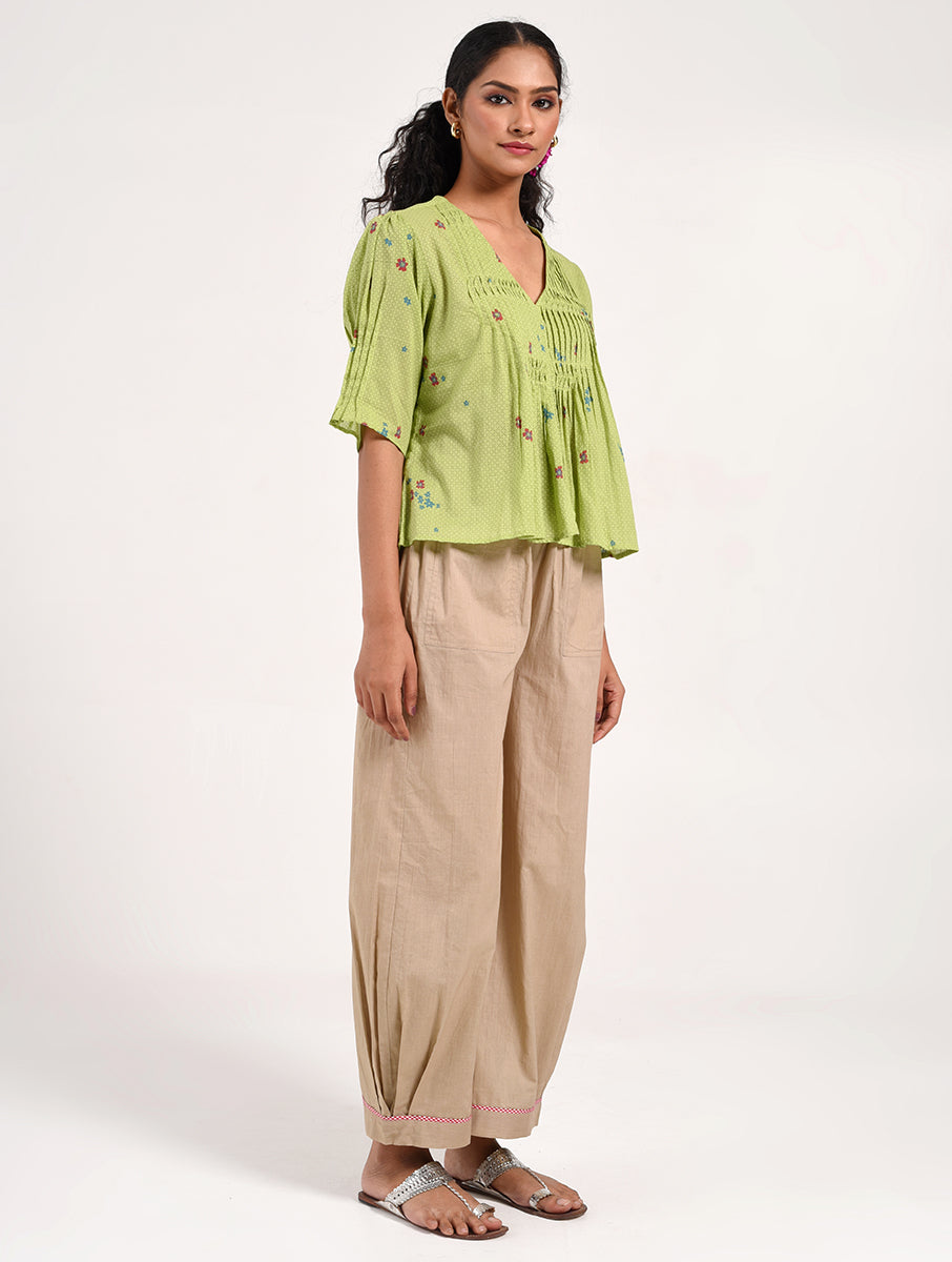 Within Green V Neck Top