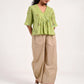 Within Green V Neck Top