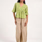 Within Green V Neck Top