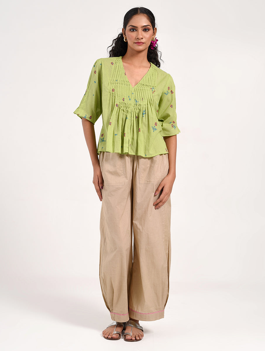 Within Green V Neck Top