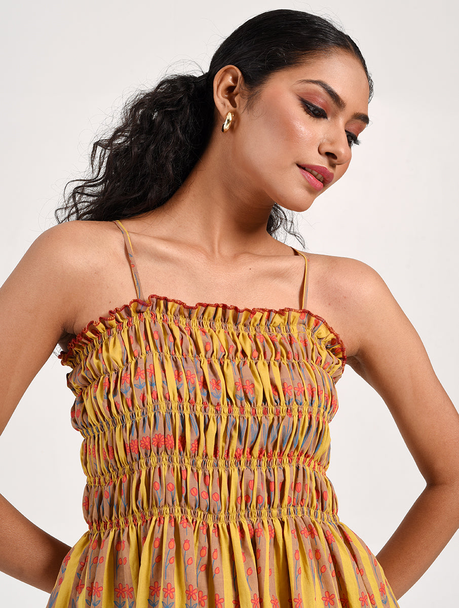 Within Yellow Striped Top/kurti