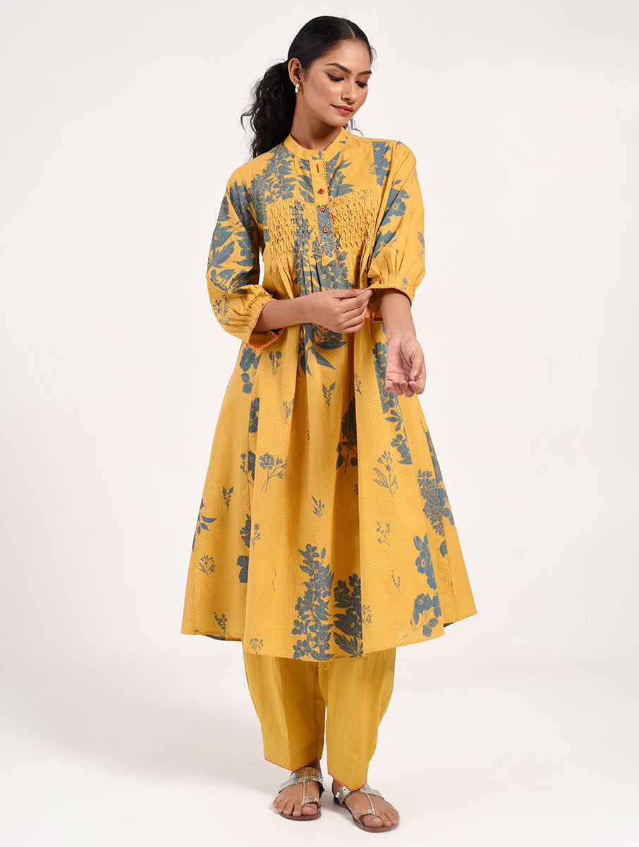 Within Yellow Collar Kurta