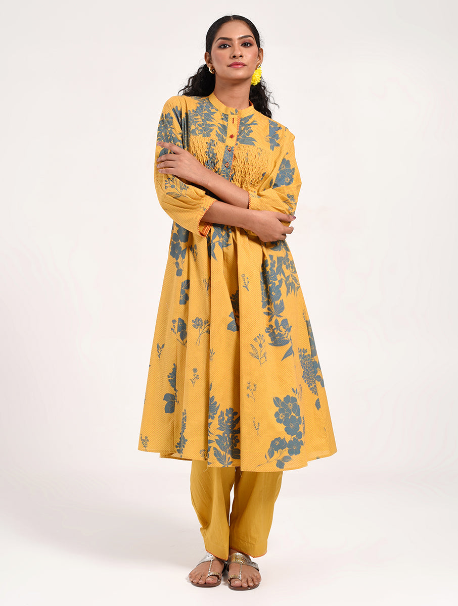 Within Yellow Collar Kurta