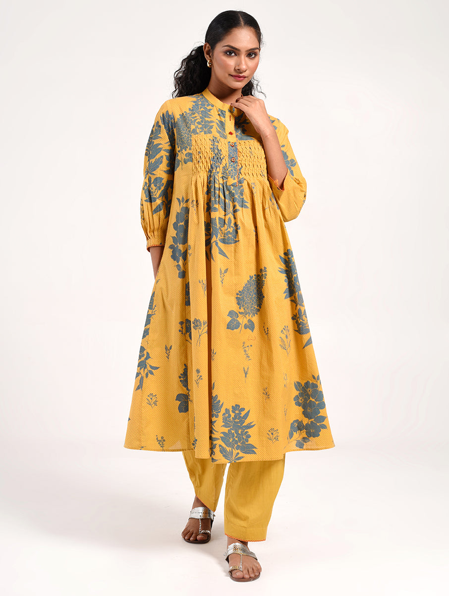 Within Yellow Collar Kurta