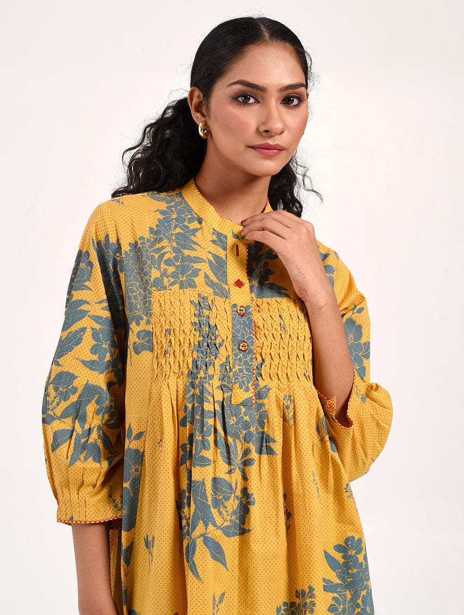 Within Yellow Collar Kurta