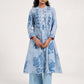 Within Blue Pleated  Kurta