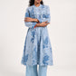 Within Blue Pleated  Kurta