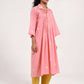 Within Pink Collar Kurta