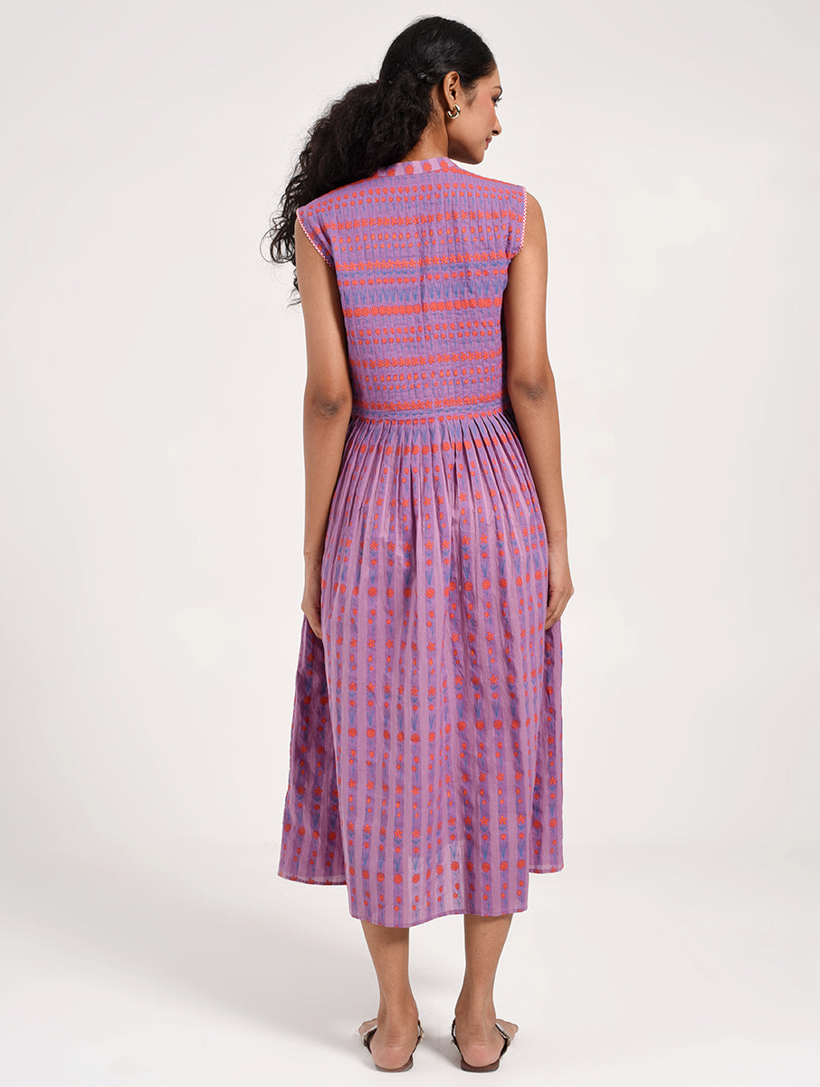 Within Purple Striped Dress