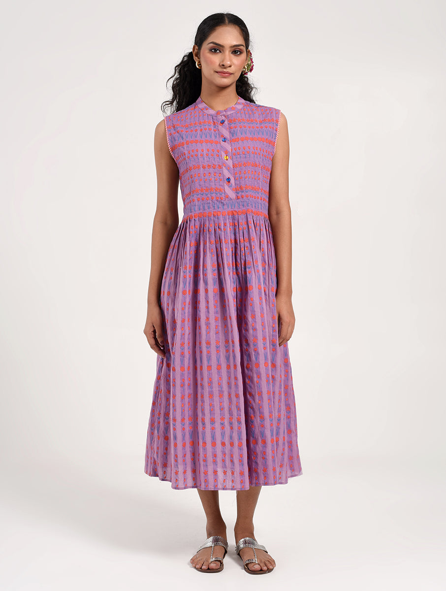 Within Purple Striped Dress