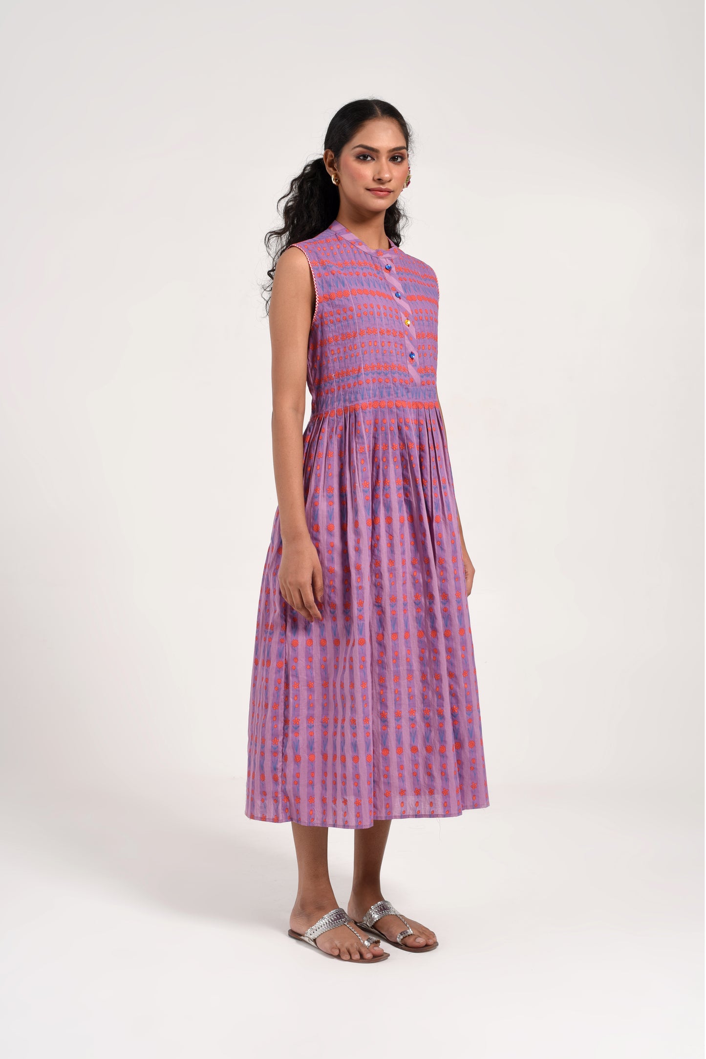 Within Purple Striped Dress