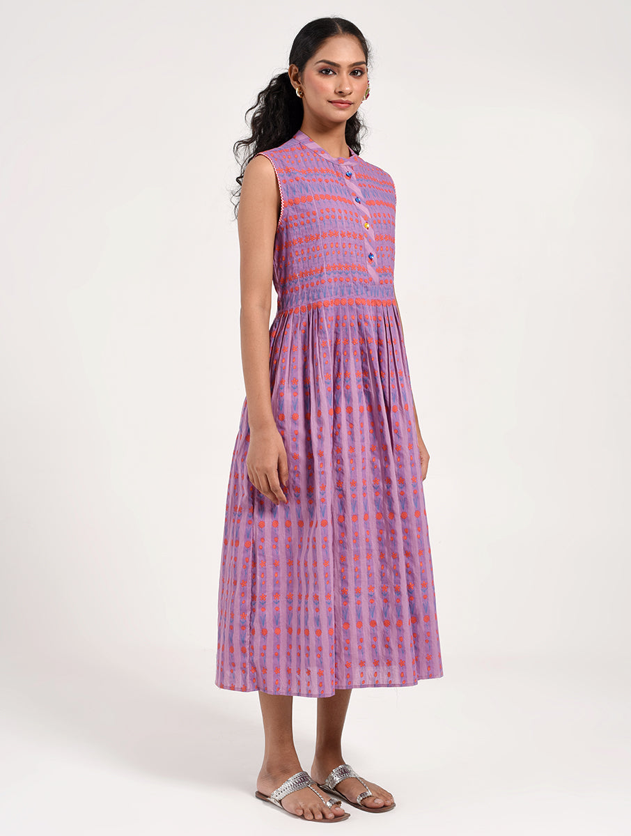 Within Purple Striped Dress