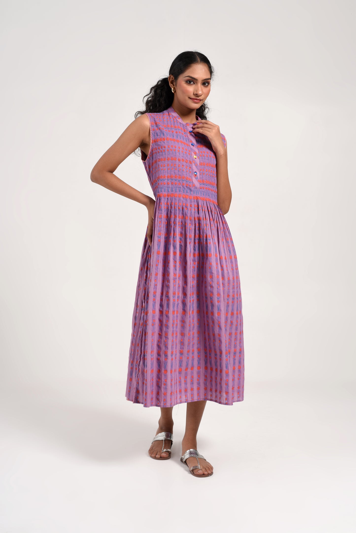 Within Purple Striped Dress