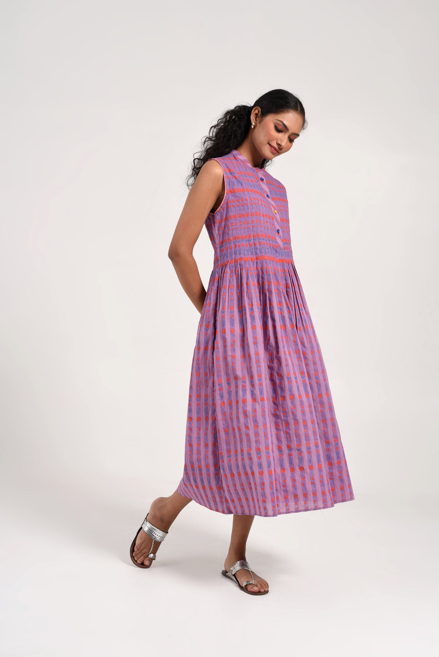 Within Purple Striped Dress