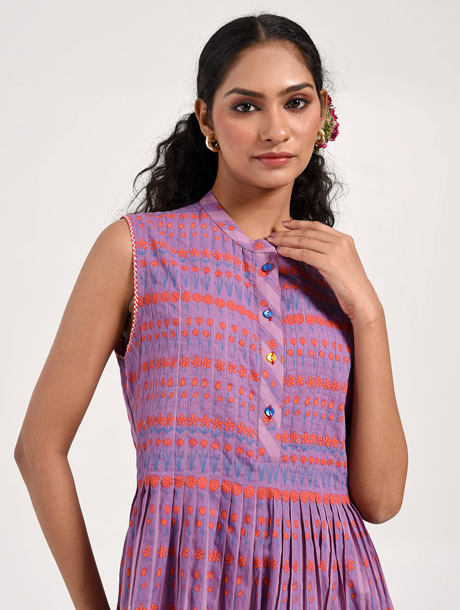 Within Purple Striped Dress