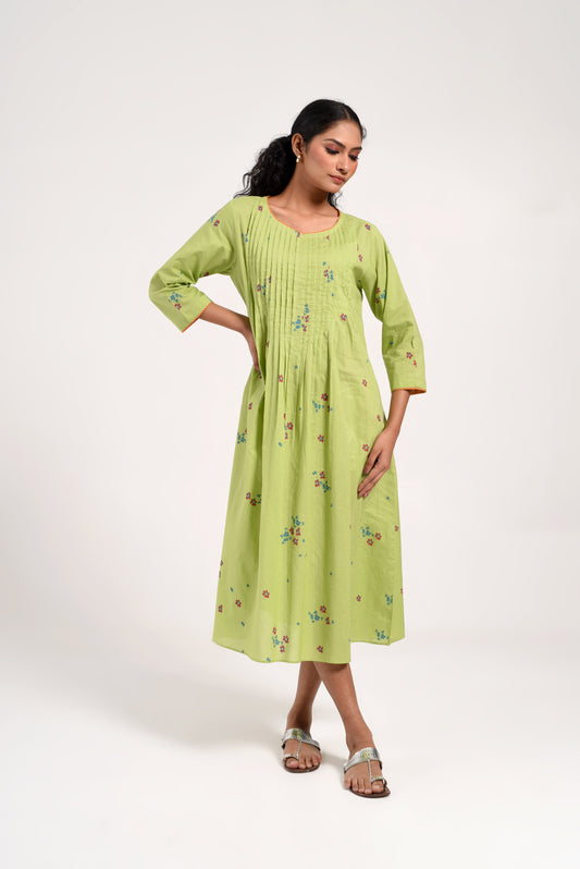 Within Green Floral Dress