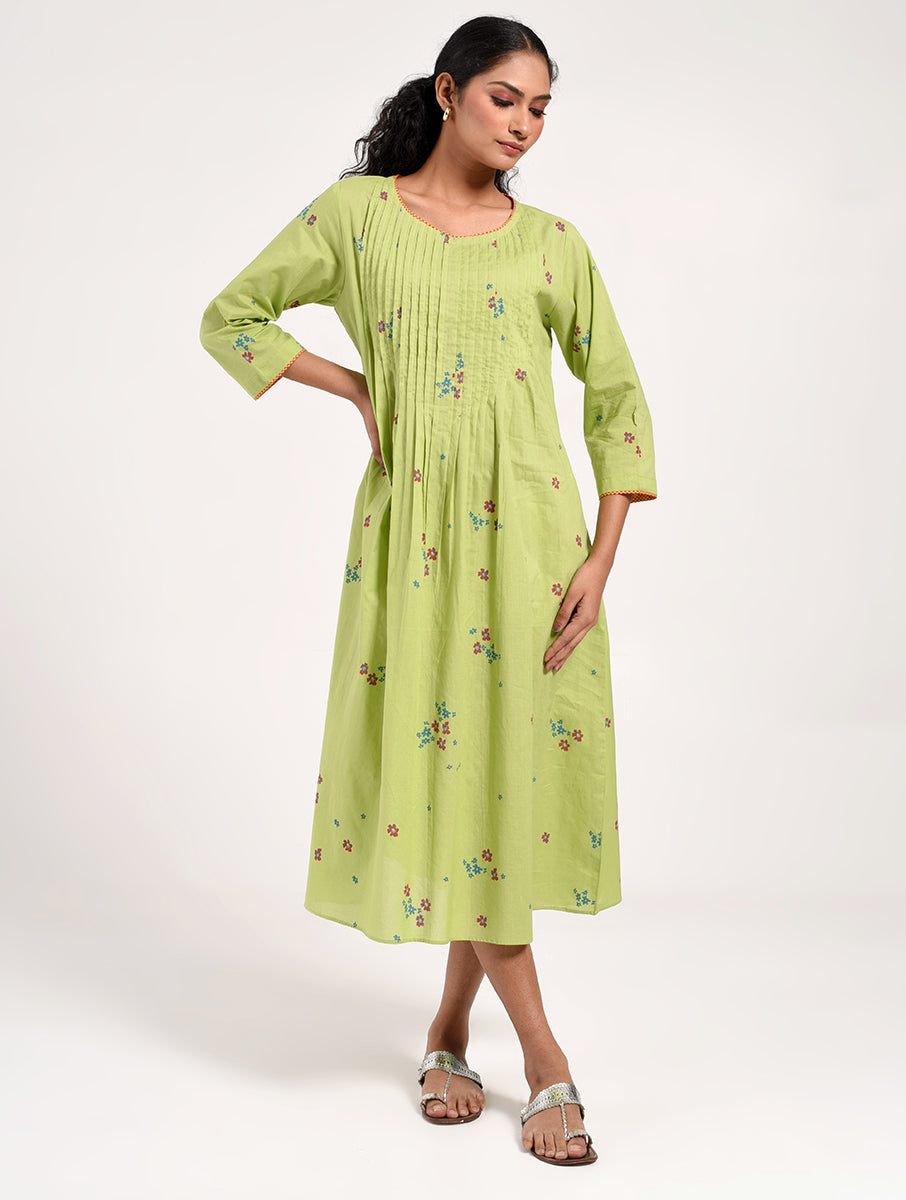 Within Green Floral Dress