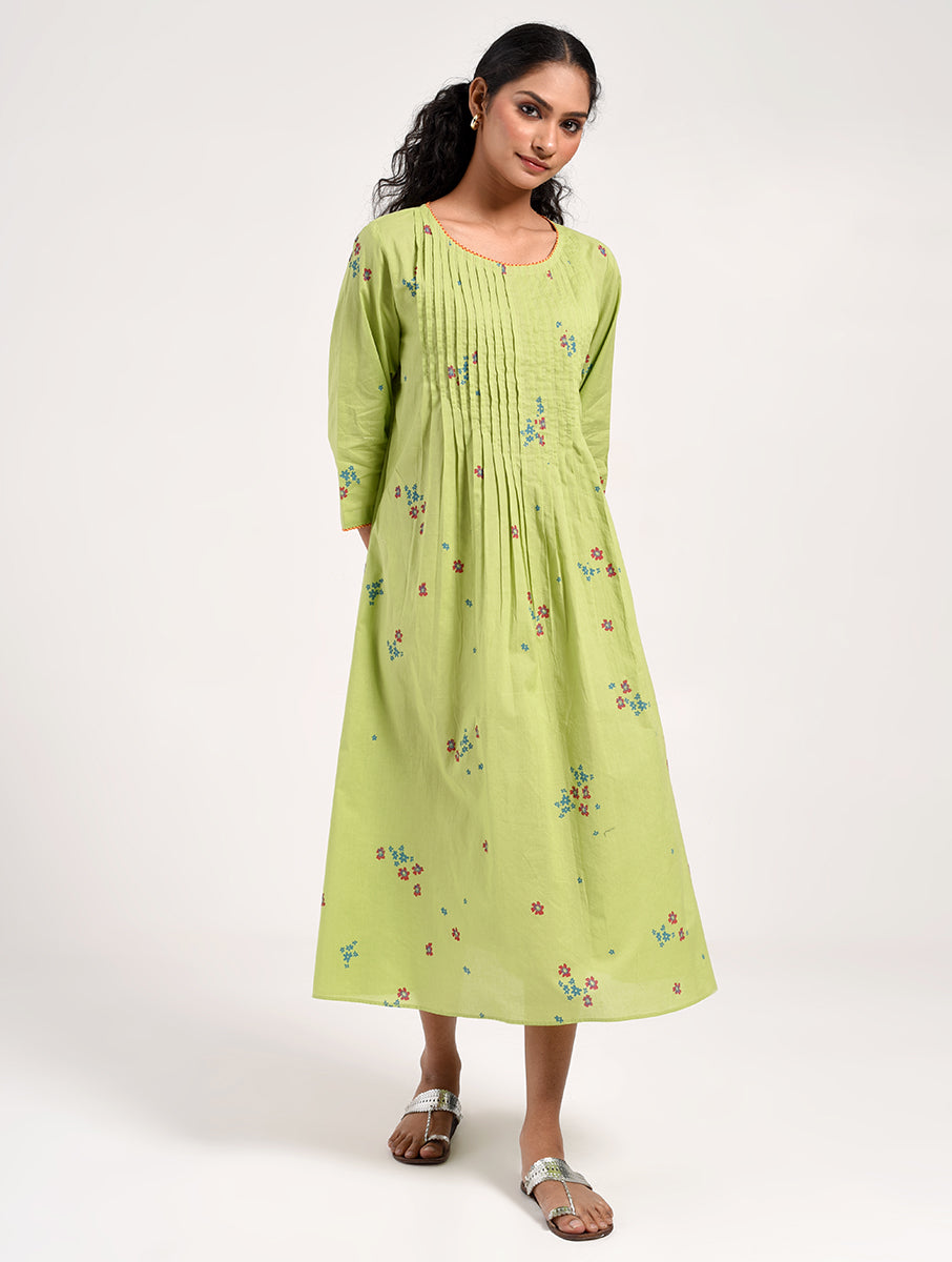 Within Green Floral Dress