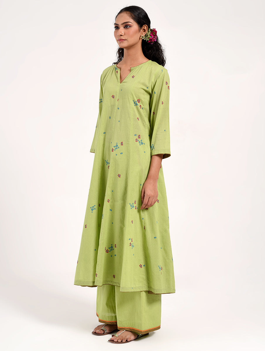 Within Green Anarkali Kurta