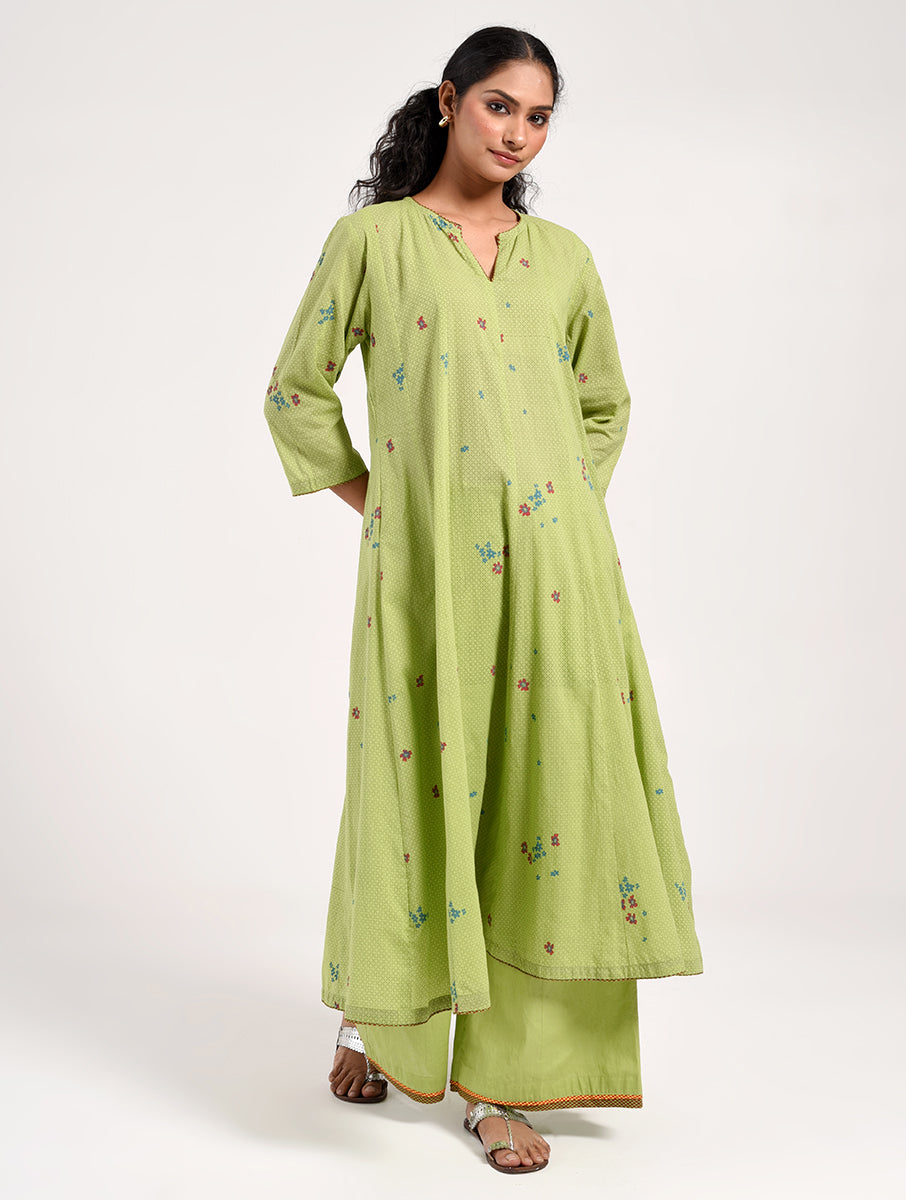 Within Green Anarkali Kurta