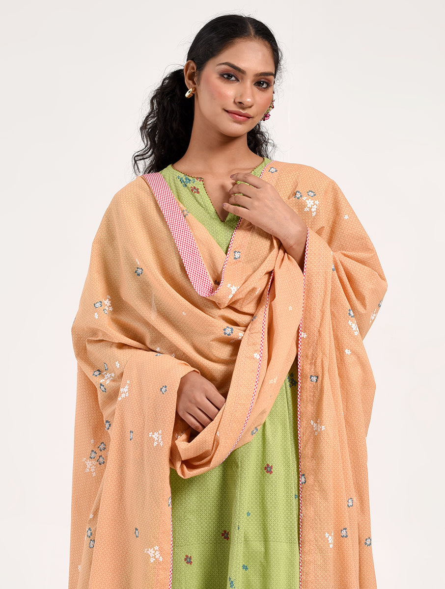 Within Beige Printed Dupatta