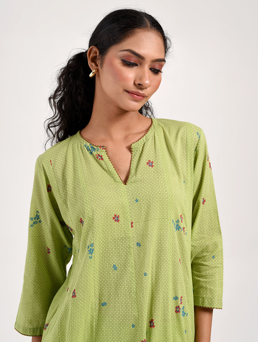 Within Green Anarkali Kurta