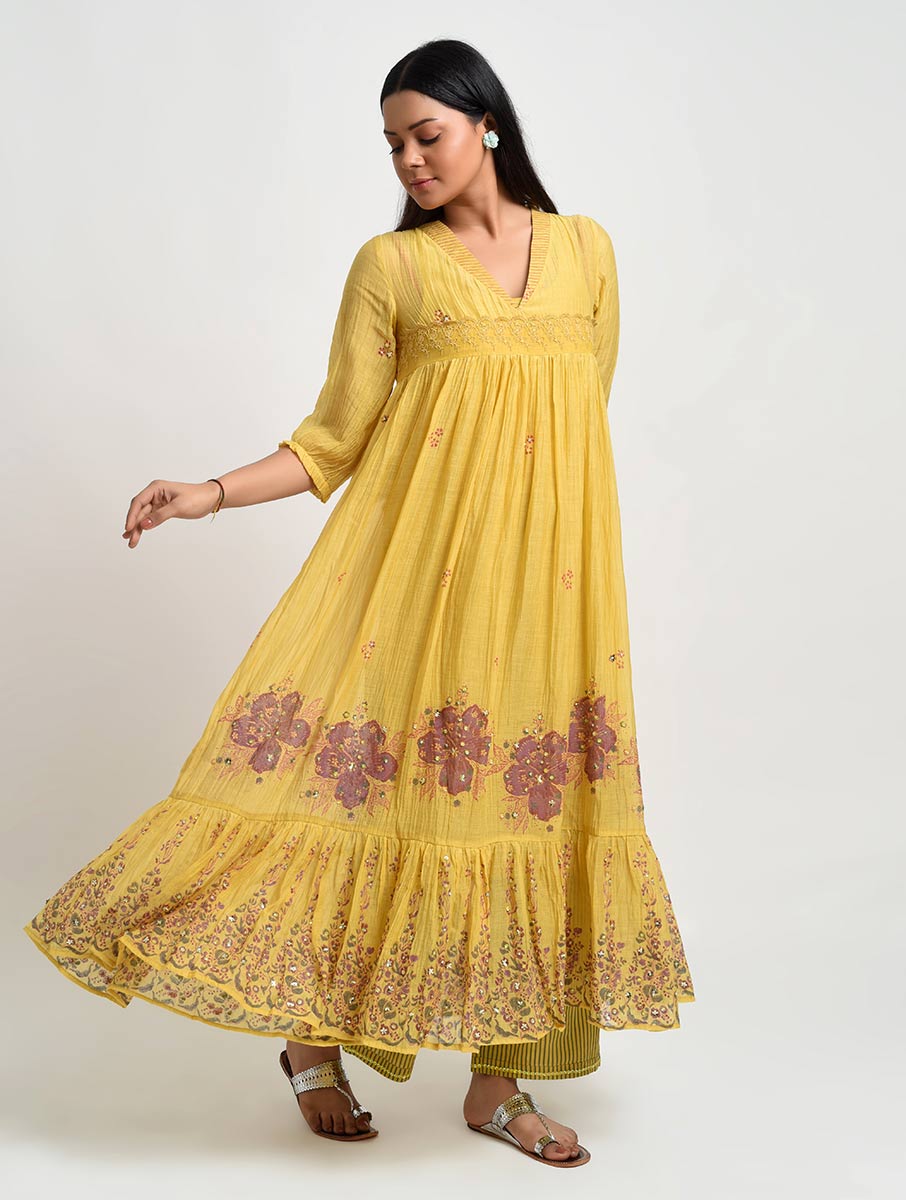 Gudhal-08 V Neck Kurta