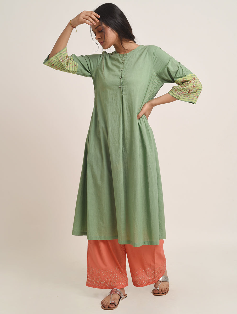 Tabeer Button Kurta