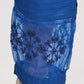 Women Blue Hand Embroidered Cotton Silk Pajama 